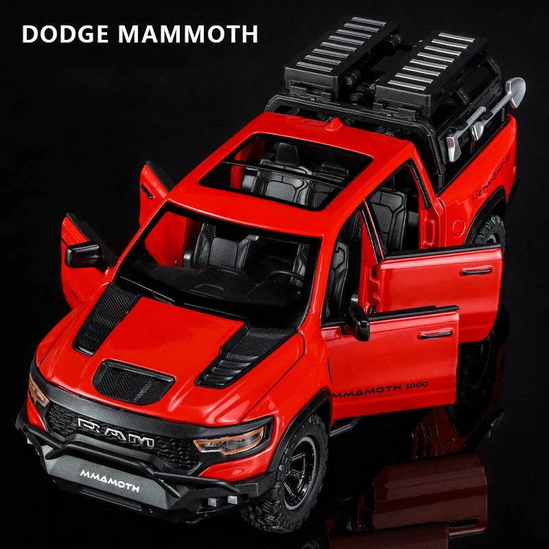 1:32 Dodge RAM 1000 TRX Mammoth Metal Diecast Alloy Car Model Car Central Control Decoration Ornaments Gift With Boyfriend Goods