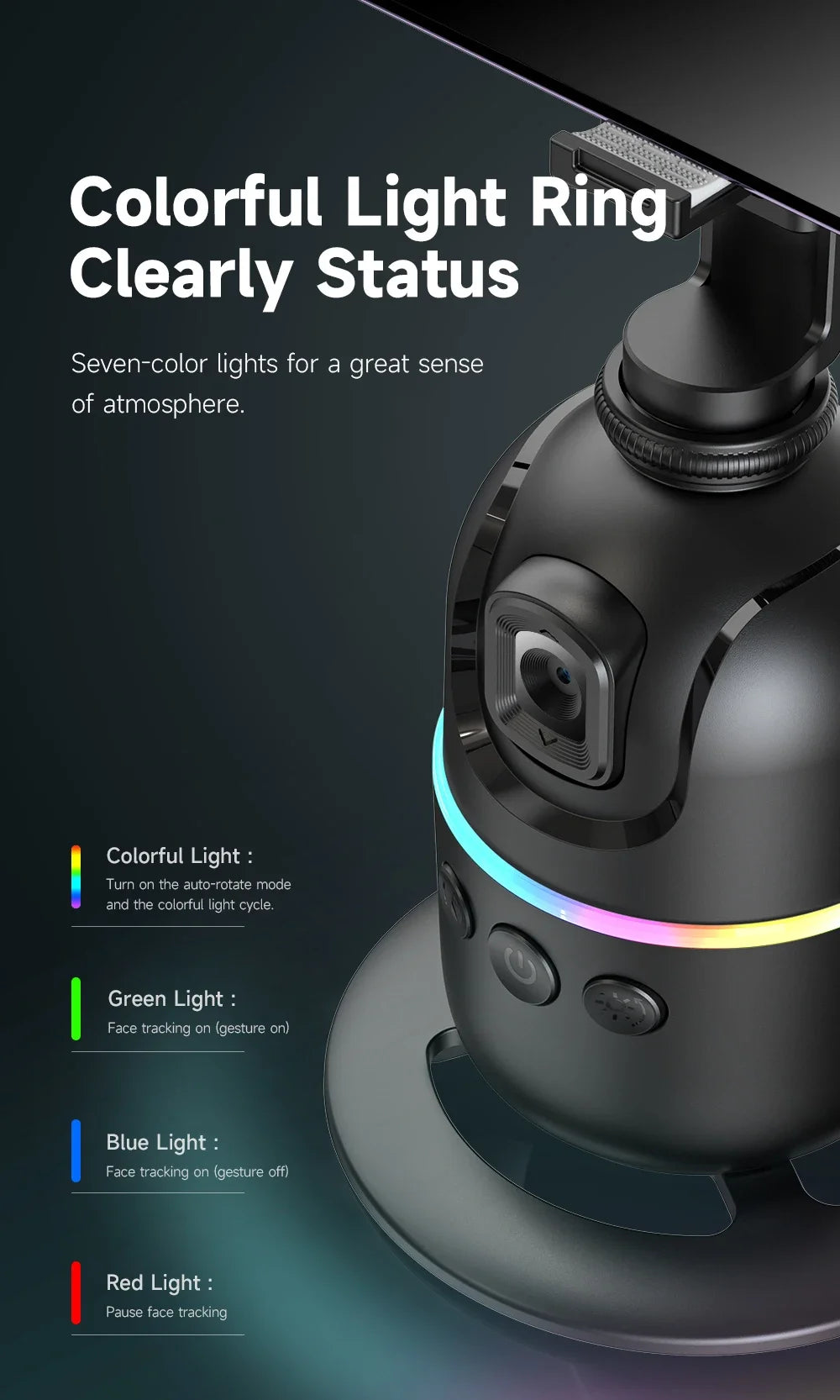 P03 Gimbal Stabilizer for Mobile Phone AI 360 Follow Selfie Stand Face Tracking Desktop Gimbal for Cellphone and Cameras