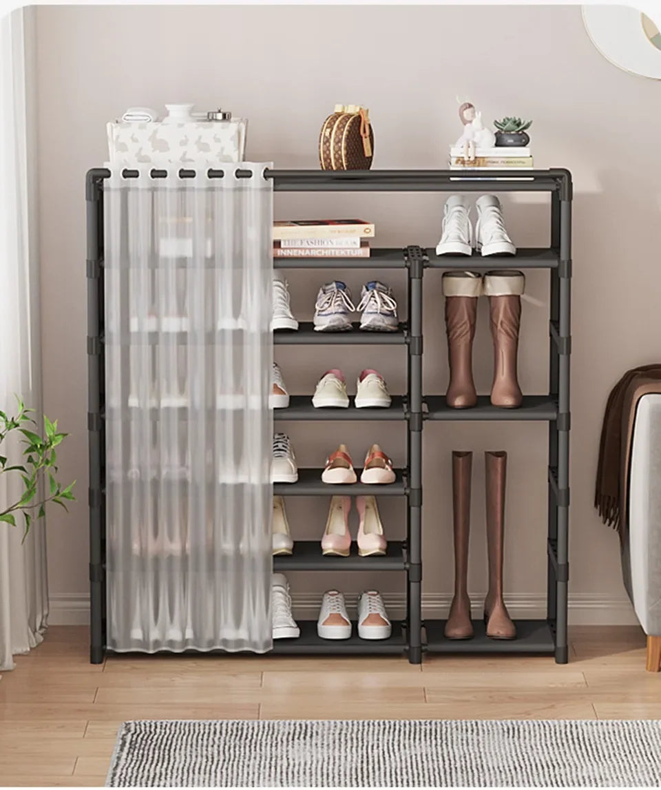 Dustproof Shoe Rack Household Racks Multi-Layer Shelf Dustproof Door Dust-Proof Shoes Storage Box Shoe Rack Organizer Cabinet