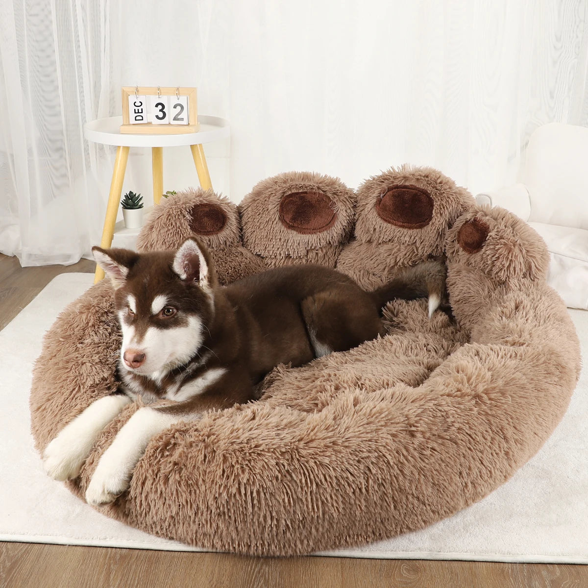 Winter Plush Pet Sofa Bed for Dogs and Cats