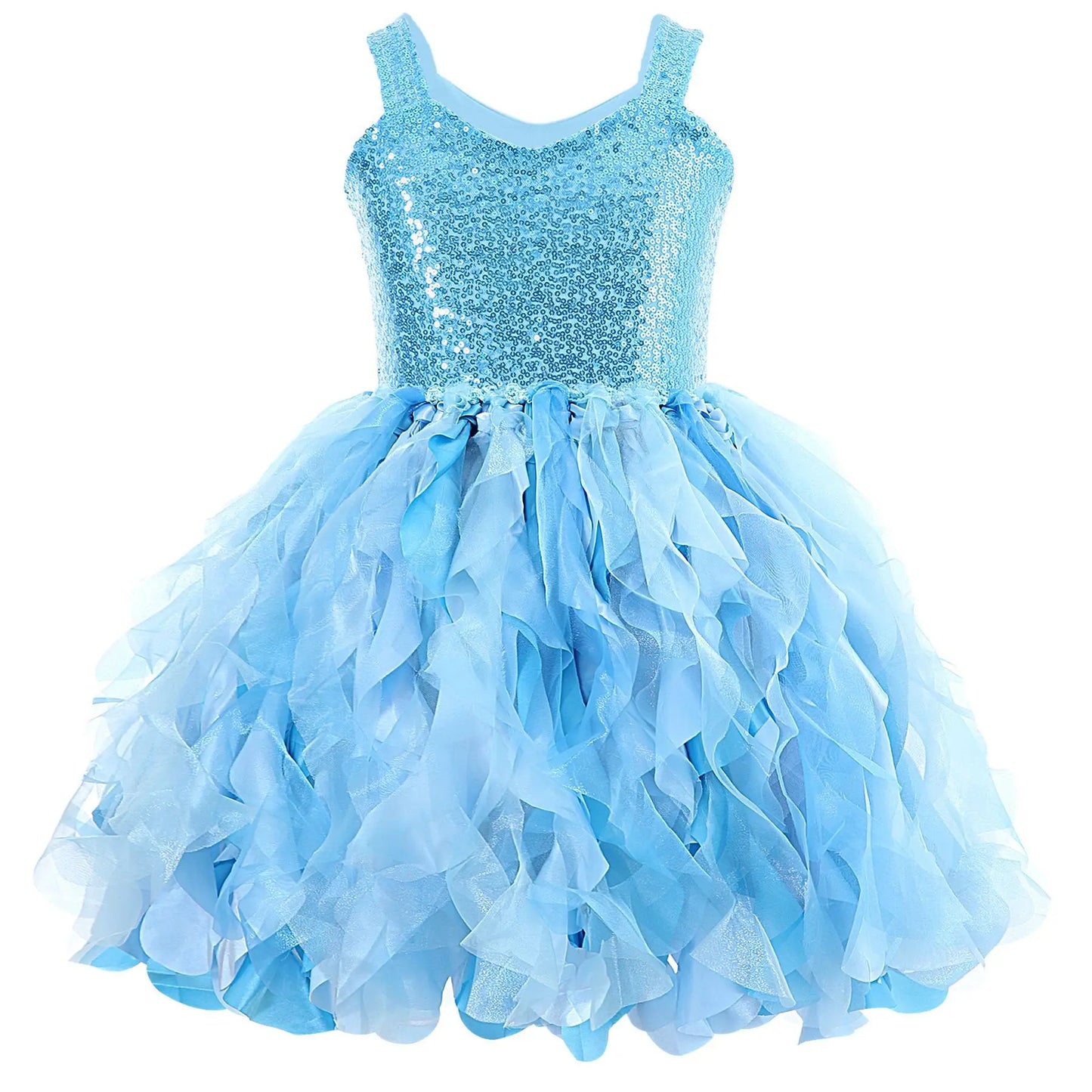 Sequin Pageant Dress with Spiral Hem Birthday Party Gown