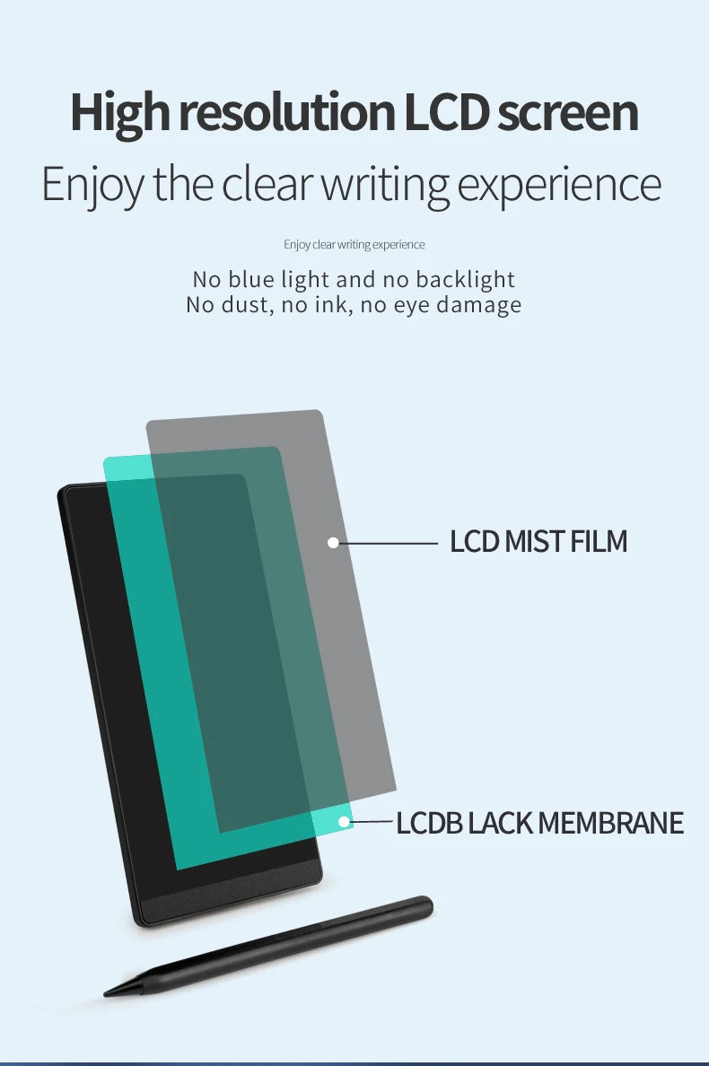 6.5-inch Screen Superfine Handwriting LCD Writing Board Meeting megnetic Single/Double Sided Pad Liquid Drawings Tablet