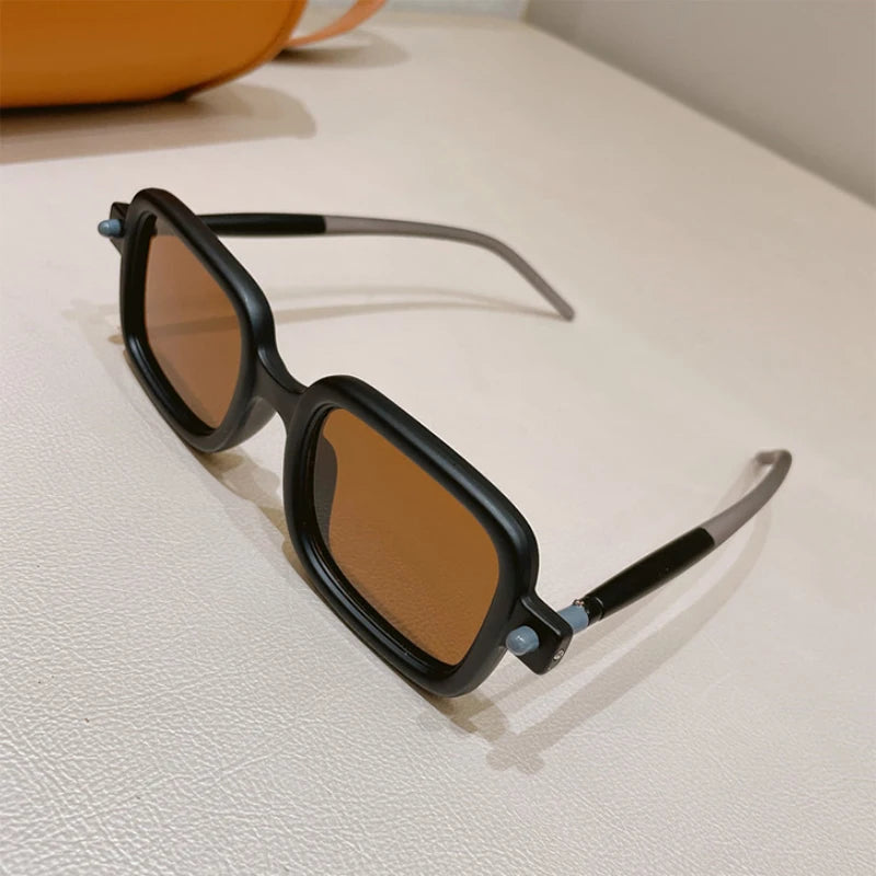 Retro Square Sunglasses With UV400 Protection