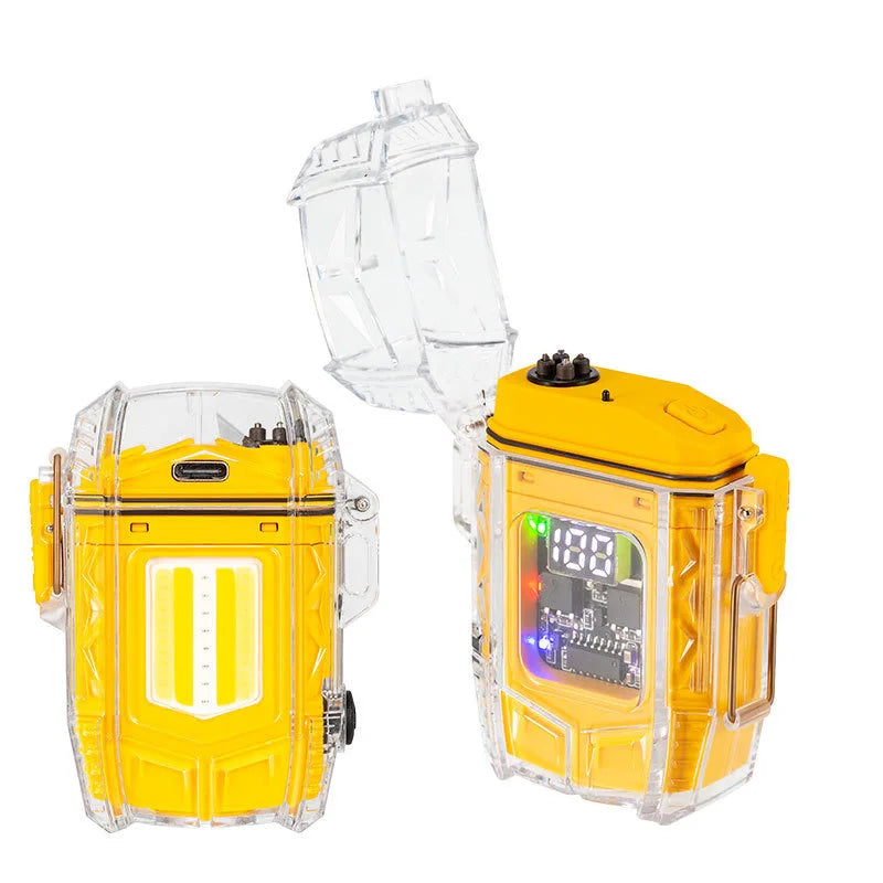 Anti-stress Windproof Waterproof Arc USB Fast Charging Lighter Endurance Outdoor Sports Exclusive LED Display Lighter