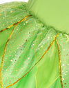 Girls Tinker Bell Costume Halloween Costume Green Fancy Dress Fairy Princess Cosplay Carnival Party Costume