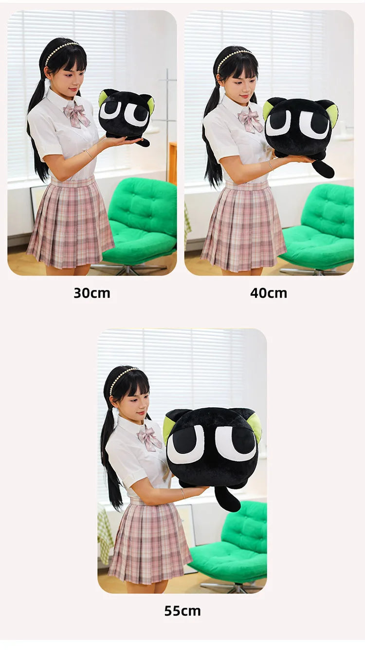 Cute Black Cat Character Plush Stuffed Doll Pillow Toy