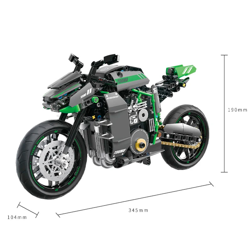 1:8 City Speed Racing Motorcycle Building Set DIY Bricks Model Kit for Adults STEM Buiding Blocks Toys Gifts 426pcs