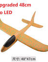 48cm LED DIY Kids Toys Hand Throw Flying Glider Planes Foam Aeroplan Model Party Bag Fillers Flying Glider Plane Toys Kids Game