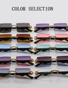 Rimless Sunglasses Women Trendy Square Sunglasses