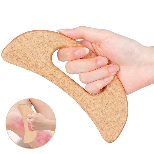 Wood Therapy Massage Gua Sha Tool, Lymphatic Drainage Massager, Grip Scraping Board, Anti Cellulite for Body Shaping,Muscle,Neck