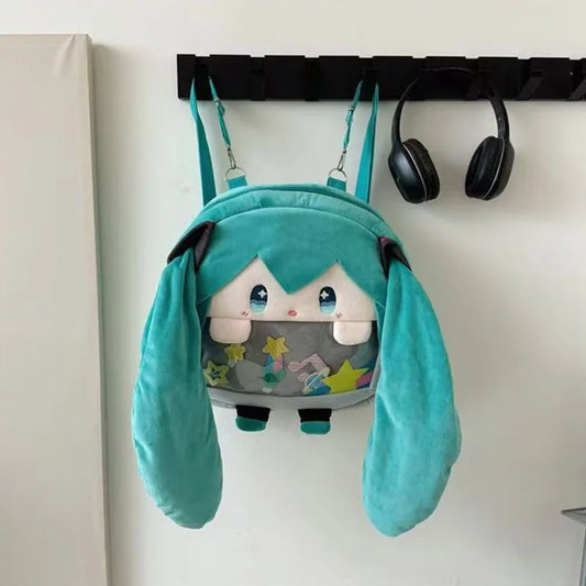 Hatsune Miku Plush Backpack Soft Cartoon Shoulder Bag