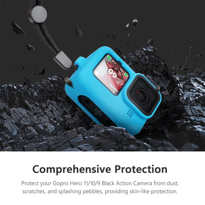 for Gopro Hero 12 11 10 Black Soft Silicone Case for Go pro Hero 10 9 Silicone Protective Full Cover Shell Camera Accessorie