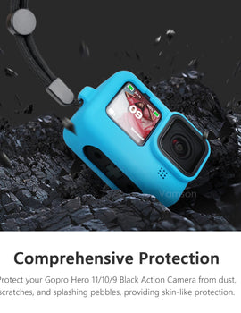 for Gopro Hero 12 11 10 Black Soft Silicone Case for Go pro Hero 10 9 Silicone Protective Full Cover Shell Camera Accessorie