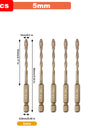 Hex Masonry Drill Bits 1/4 Shank Titanium Steel Metal Cross Drill For Glass Ceramic Concrete Brick Hard Drill Bit Tool