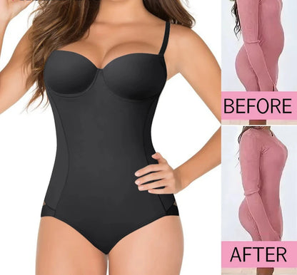 Women Shapewear Bodysuits Waist Trainer Vest Slim Full Body Shaper Built-In Bra Camisole Tops Tummy Control Slimming Underwear