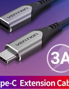 Type C 3.1 Extension Cable 5Gbps Data Cable 4k Type C to C PD 60W Fast Charging Cable for MacBook Laptop Huawei