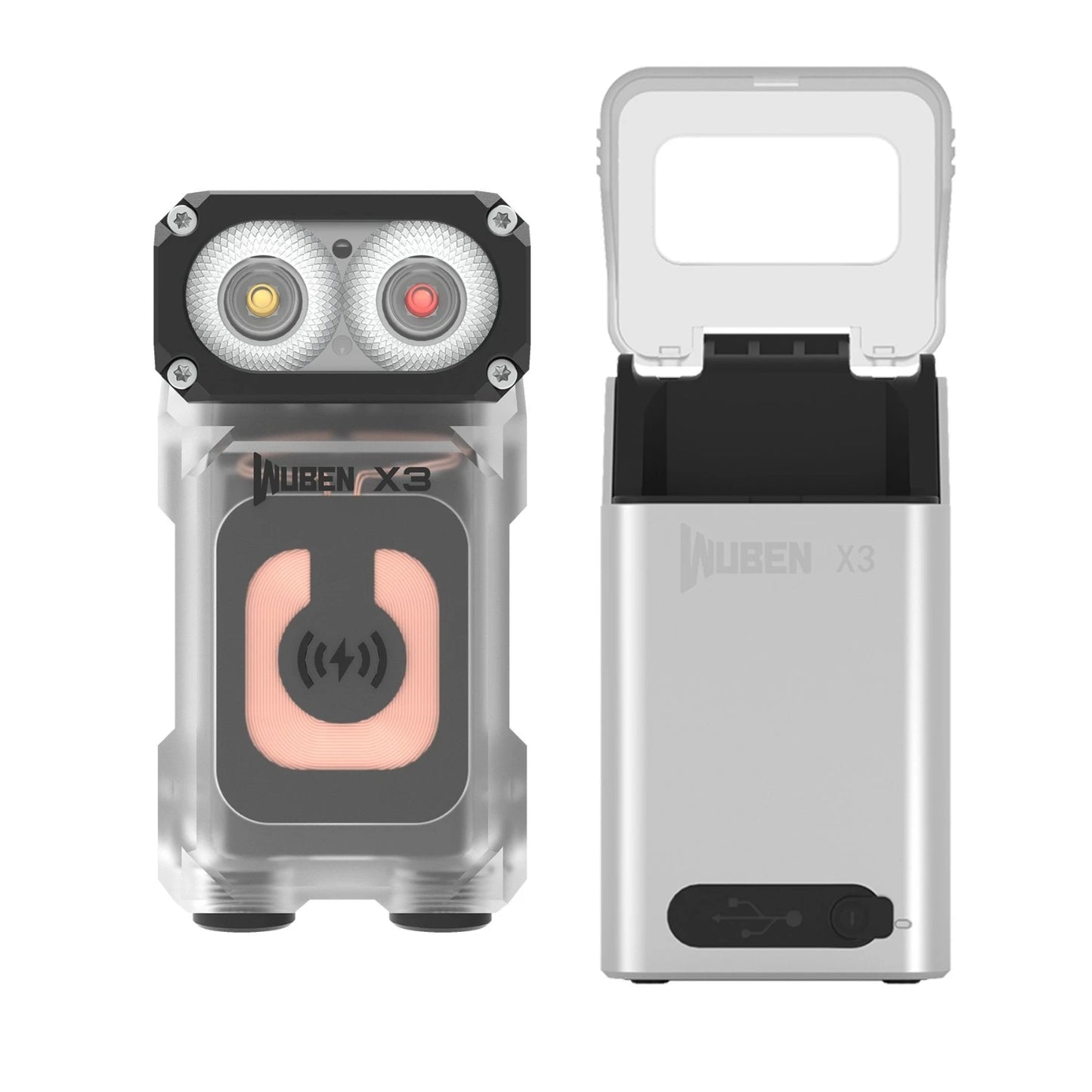 700 Lumen Rechargeable Swivel Head EDC Flashlight With Wireless Charging Case