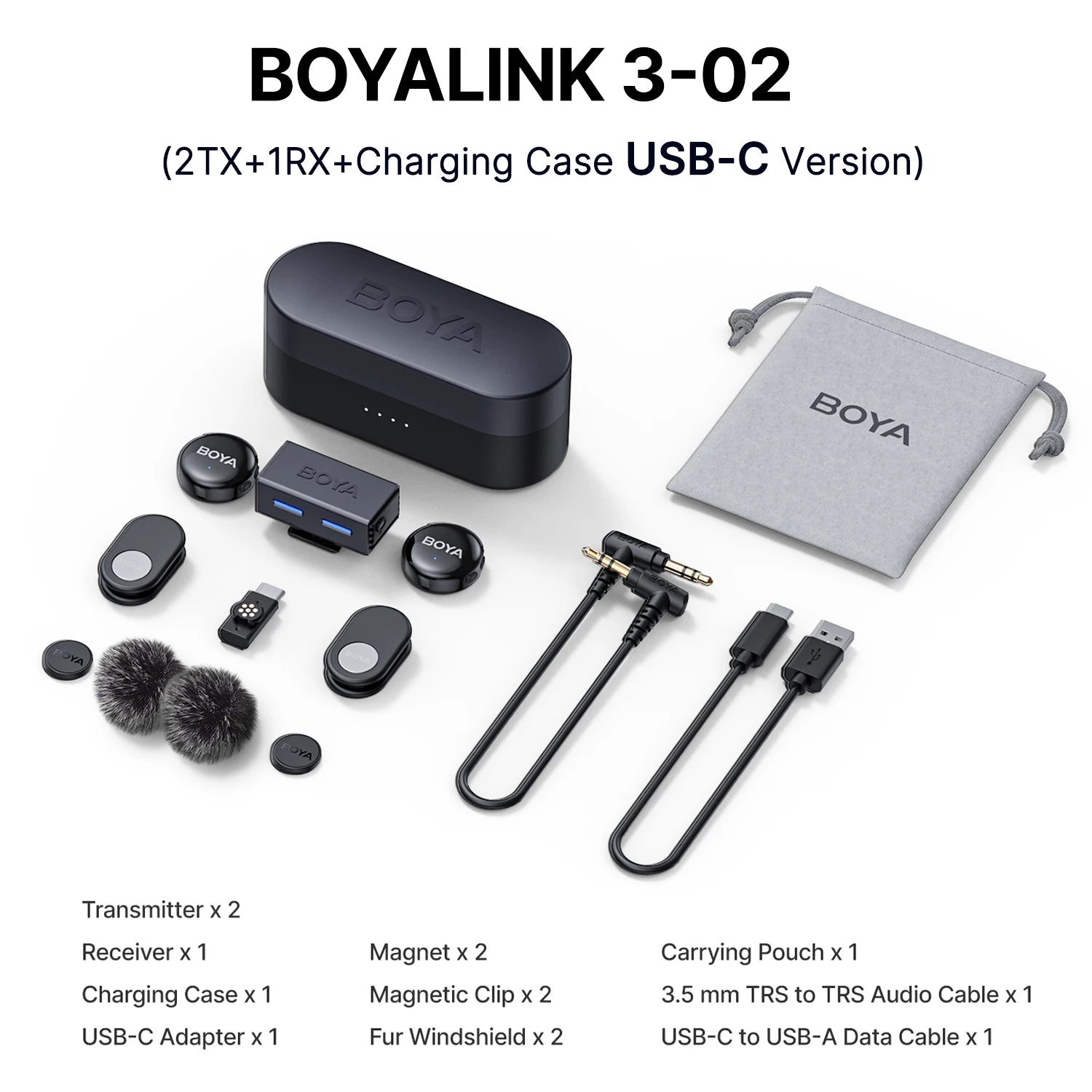 LINK 3 Wireless Lavalier Microphone for iPhone 15/16 Type-C Devices AI Noise Cancellation Lapel Mic for Video Recording