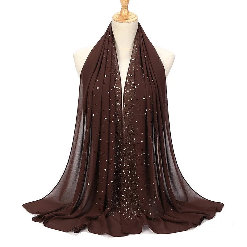 Chiffon Hijabs Scarf Turbans High Quality Chiffon Shawls For Muslim Veil Islamic Malaysian Women Veil Hijabs Scarf Long Shawls