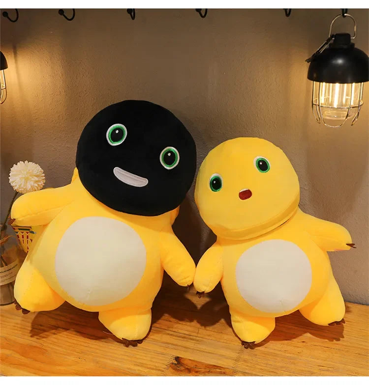 50cm Kawaii Plush Nai Long Stuffed Doll Black Face Baby Dragon Cute Smiling Funny Mask Toy Kids Birthday Xmas Gift for Girls