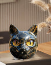 Cat Sculpture Elegant Black Cat Figurines Art Sculpture Resin Desk Decor Art Piece For Men Women Animal Lovers Housewarming