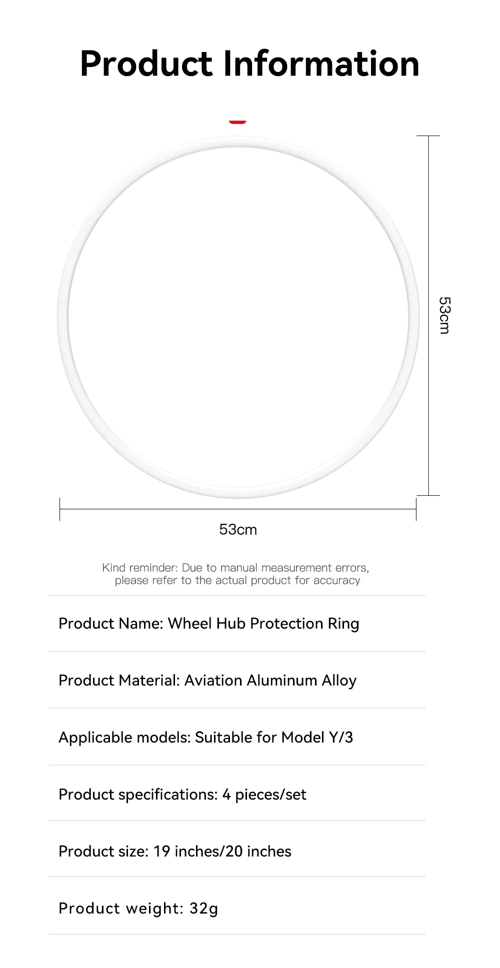 Wheel Hub Protection Ring Rim Cover for Tesla Model 3 and Model Y 2019 2025 19 to 20 Inch High Performance
