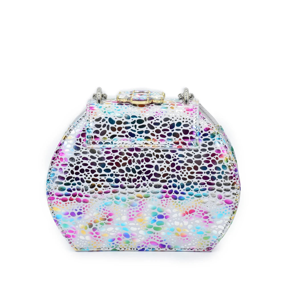 Rhinestone Design INS African Shoes and Bag Set in Silver Color Open Toe Comfortable Women Heels