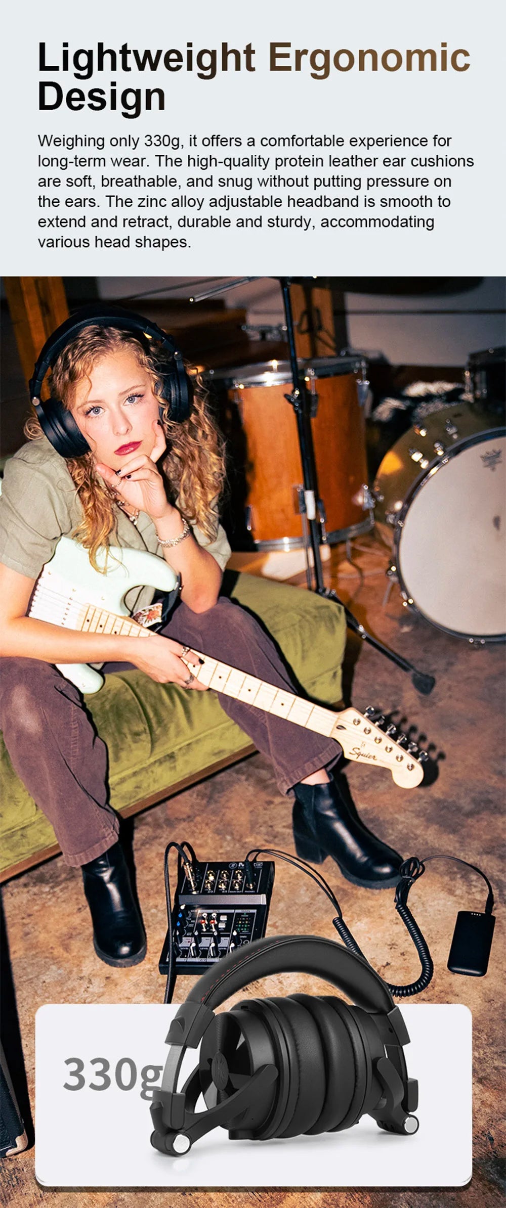 Studio Max1 Bluetooth Headphones Wireless DJ Headset With Low Latency Professional Studio Monitor Headphones Hi-Res LDAC