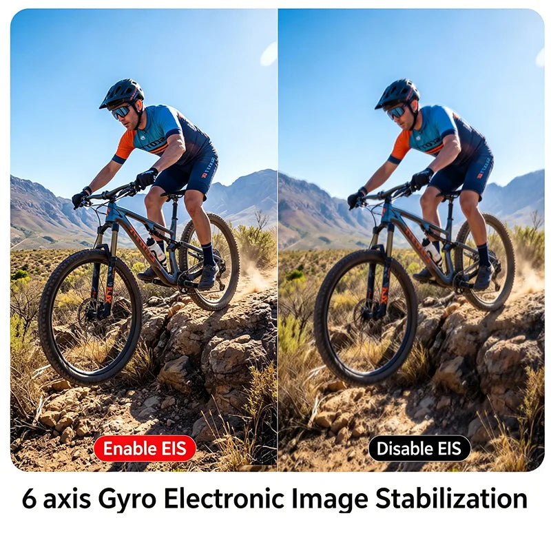 5K Action Camera 4K60FPS Waterproof Sport Camera with 6-Axis EIS Touchscreen Dual Screen