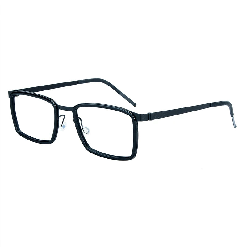 Rectangle Titanium Screwless Business Eyeglasses Frame