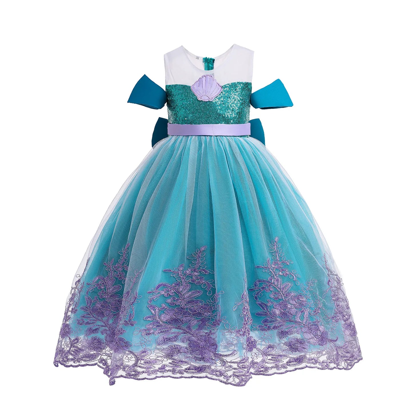 Mermaid Princess Cosplay Dress for Girls Carnival Birthday Party Costume