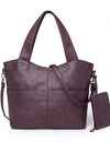 Big Black Shoulder Bags Large Soft Leather Crossbody Handbag Travel Tote Bag