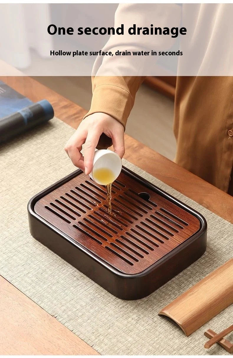 Tea Tray Household Small Dry Brewing And Draining Tea Set Office Tea Table Bamboo Tray Drainage Tea Tray Storage Tray