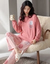 Women’s 2-Piece Pajama Set – Long Sleeve Top & Pants, Loose & Comfortable Winter Loungewear