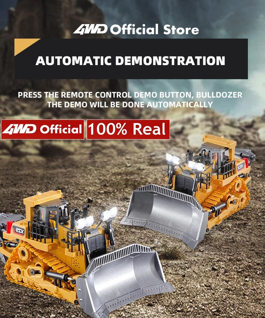 Remote Control Excavator Toy Radio Controlled RC Dump Truck Vehicle Crawler Bulldozer Construction Car Gifts for Boys