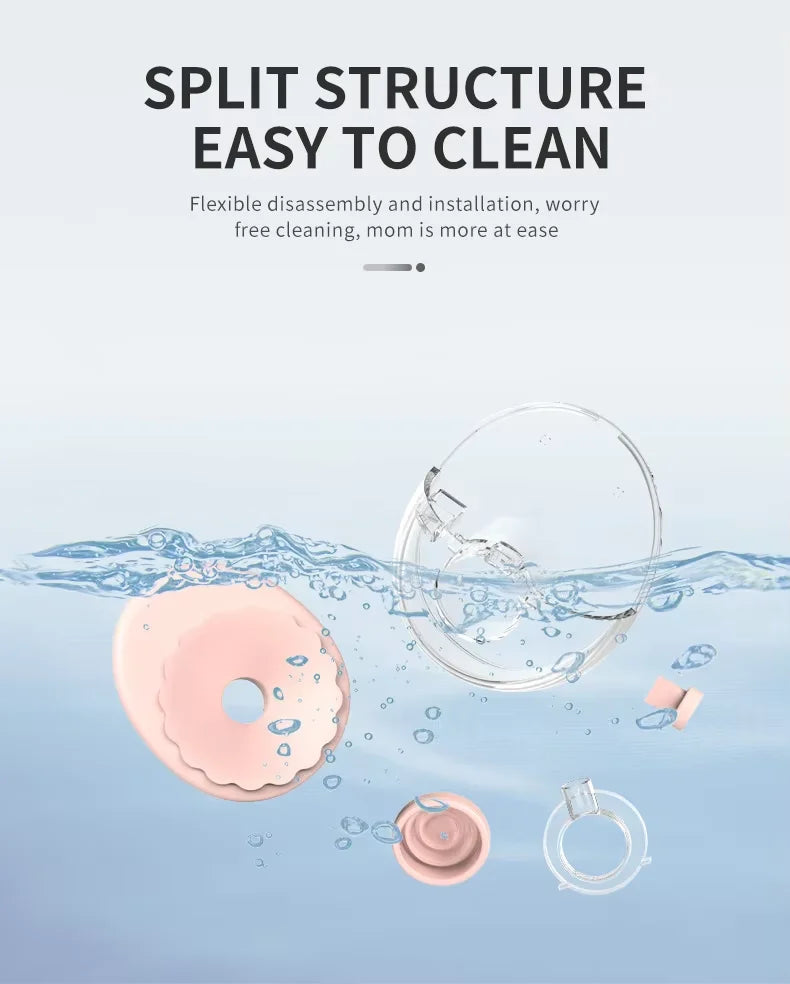 Wearable BPA-Free Wireless Bra Breast Pump with Cordless Bottle Design Wearable Silicone Flange Milk Manual Breast Pump