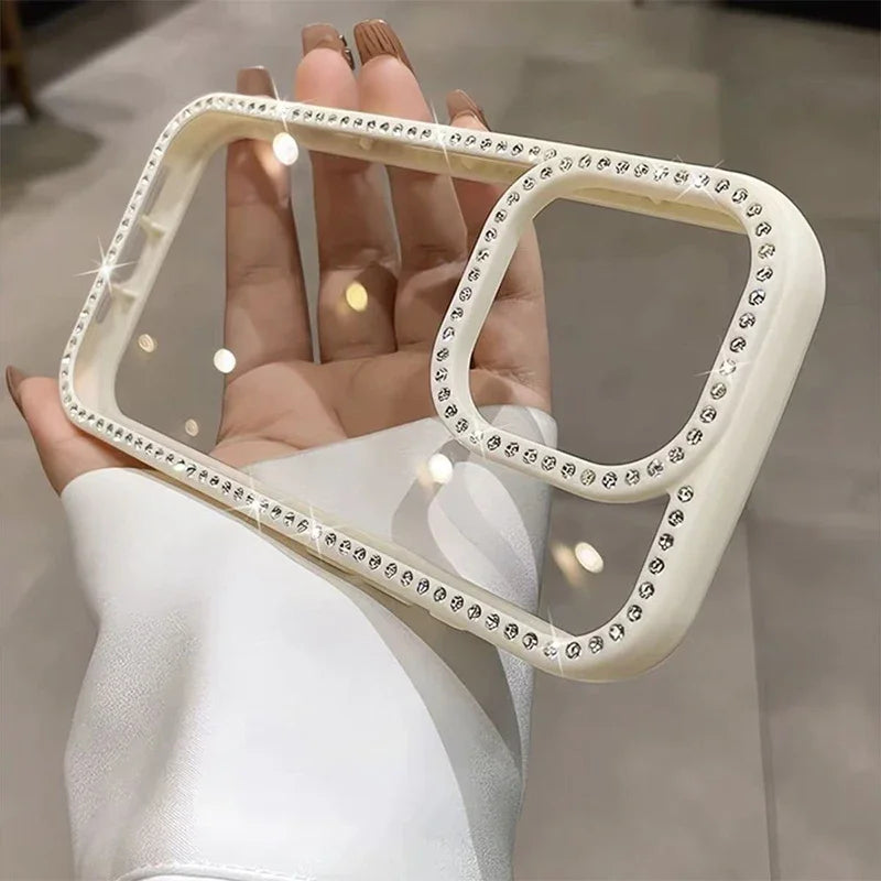 Luxury Bling Rhinestone Diamond Phone Case For iPhone 17 16 Pro Max Cases iPhone 15 14 Air Shockproof Cover