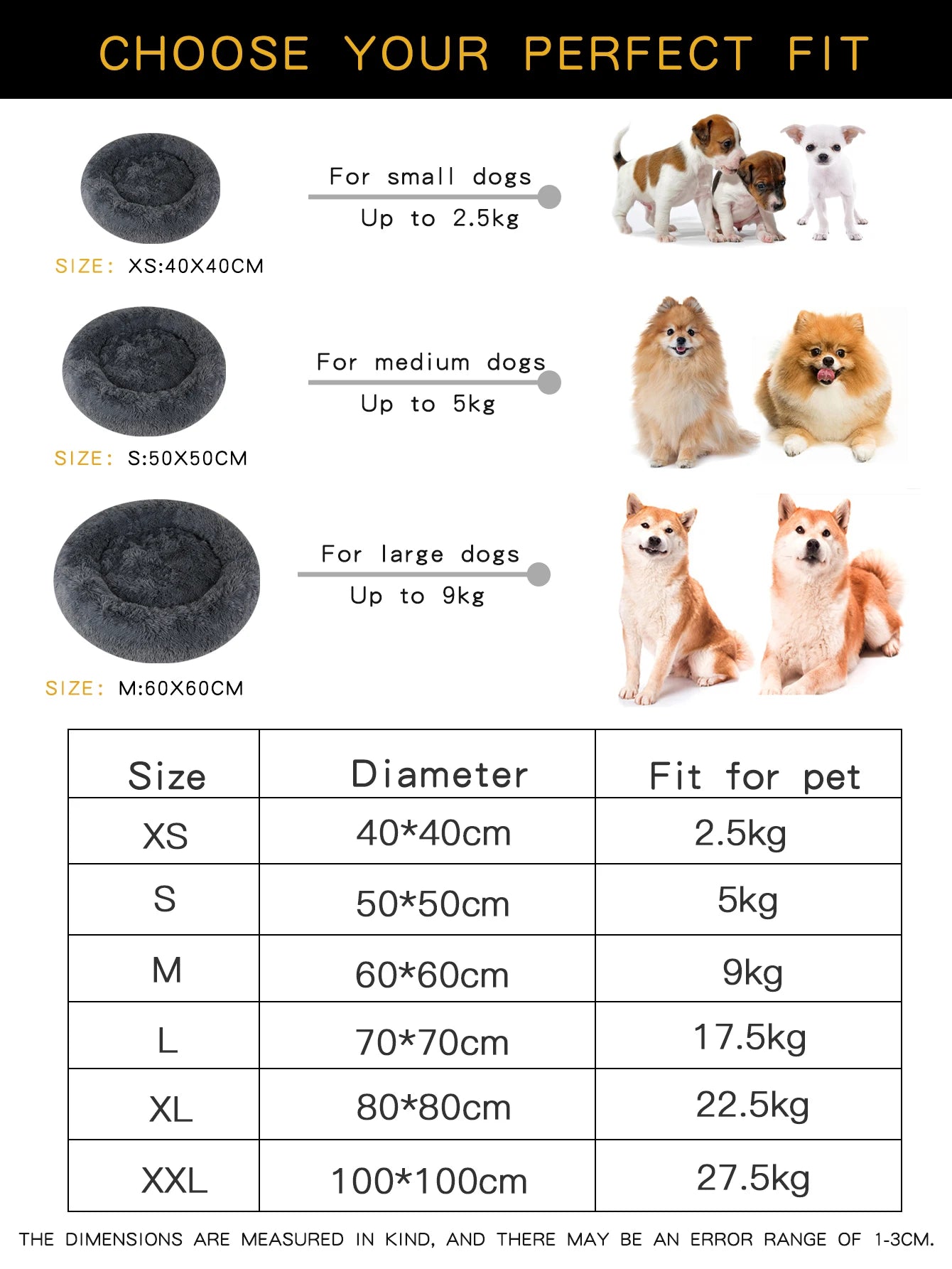 Washable Plush Dog Bed Fluffy Pet Sofa Cushion