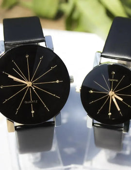 Couple Watches Korean Style Watch Ladies And Men Clock Casual Quartz Leather Band Wristwatches