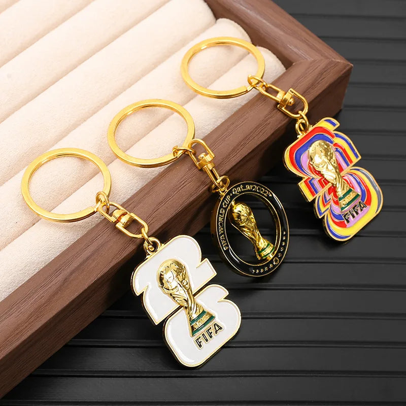2026 World Cup Football Fan Metal Keychain Soccer Sports Souvenir