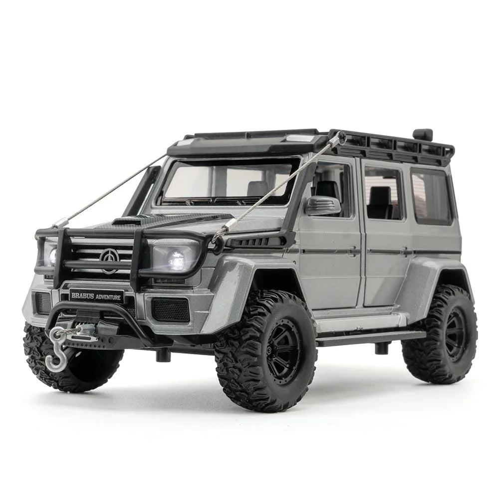 1:24 G63 G550 Diecast Alloy Miniature Model Toys Cars Sound Light Pull Back Doors Opened Off-road Vehicles Boys Birthday Present