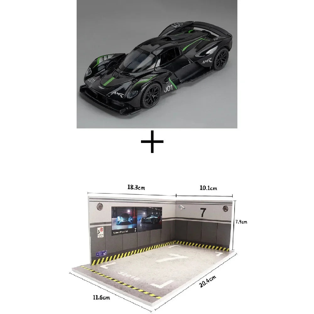 1:32 Scale VALKYRIE Sports Car Model Toy Alloy Diecast Doors Opened Music Light Doors Opened Vehicles Models Christmas Gift
