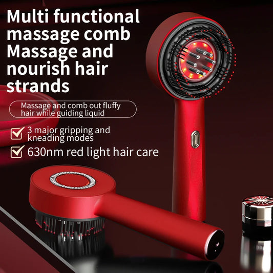 Hair Massage Comb with 3 Modes Red Light Hair Care Comb Promotes Scalp Health Head  Essence Liquid Introduction Applicator