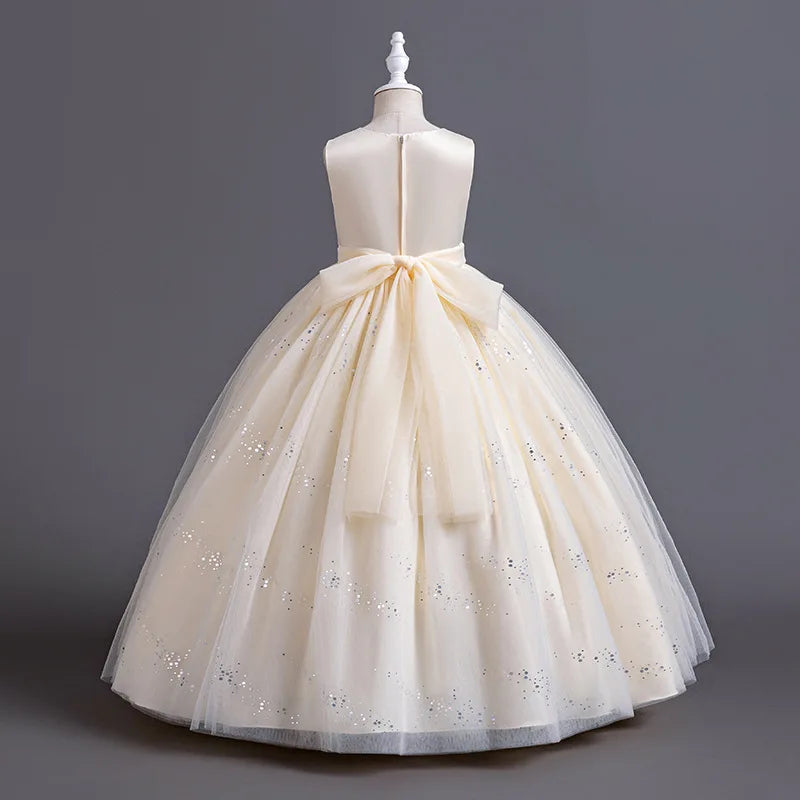Christmas Girls Princess Ball Gown Fluffy Tulle Birthday Dress for Flower Girl Wedding Pageant Holiday Party Dress