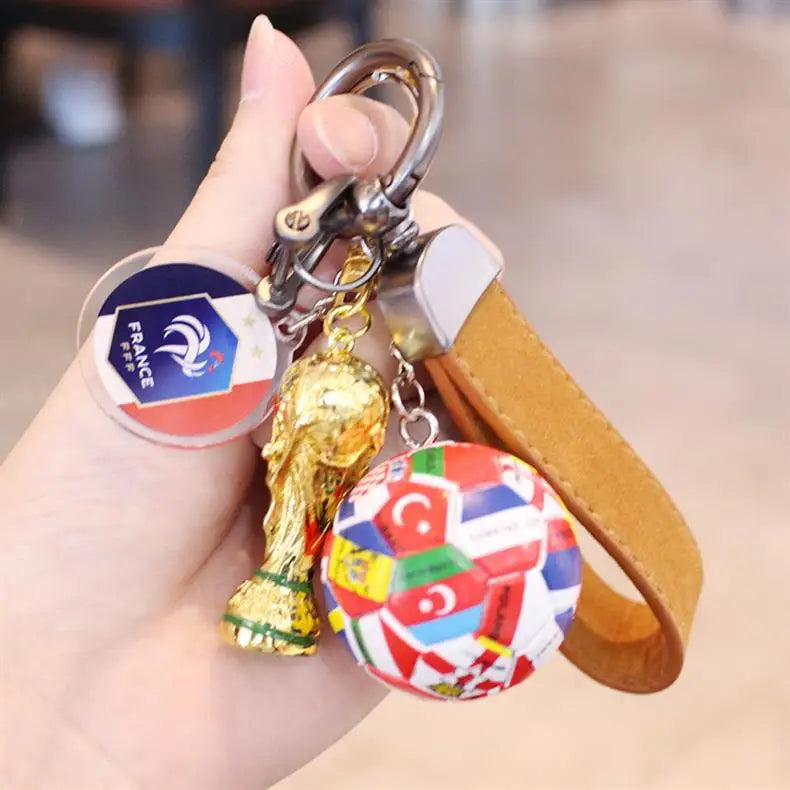2026 Football Trophy Car Keychain Soccer Fan Bag Charm Souvenir