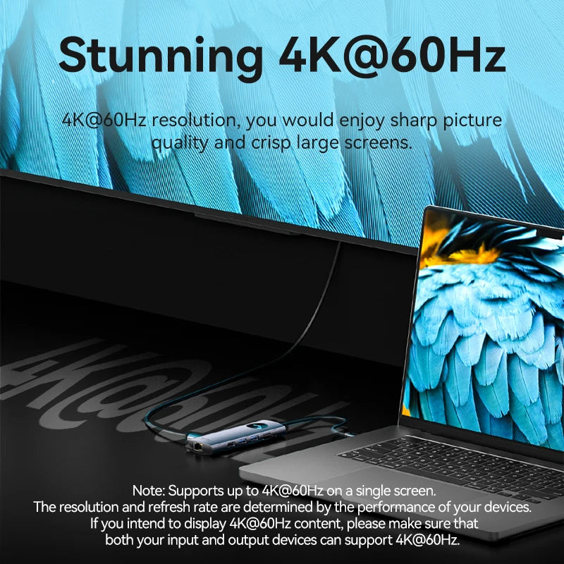 MST Docking Station Type C to HDMI DP 4K 60Hz RJ45 USB 3.0 HUB PD 100W USB C Splitter for PC Laptop Macbook Tablet