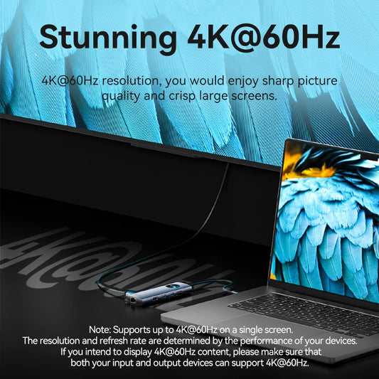 MST Docking Station Type C to HDMI DP 4K 60Hz RJ45 USB 3.0 HUB PD 100W USB C Splitter for PC Laptop Macbook Tablet