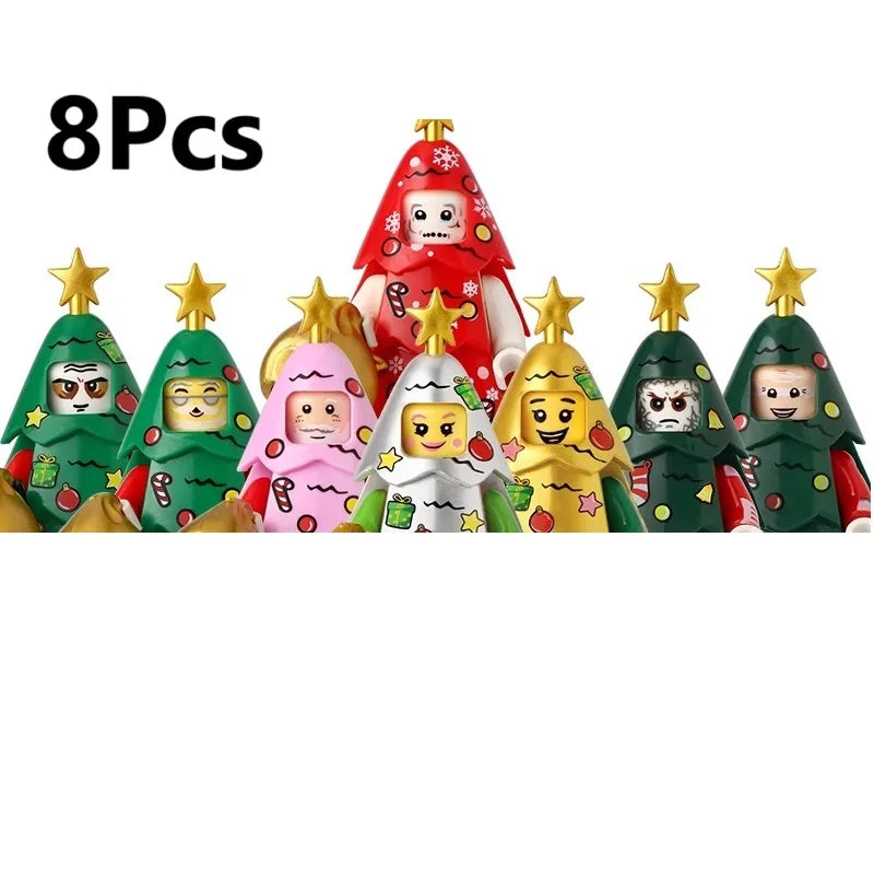 Christmas Gift Elf Santa Claus Building Blocks Mini Action Figure Toys