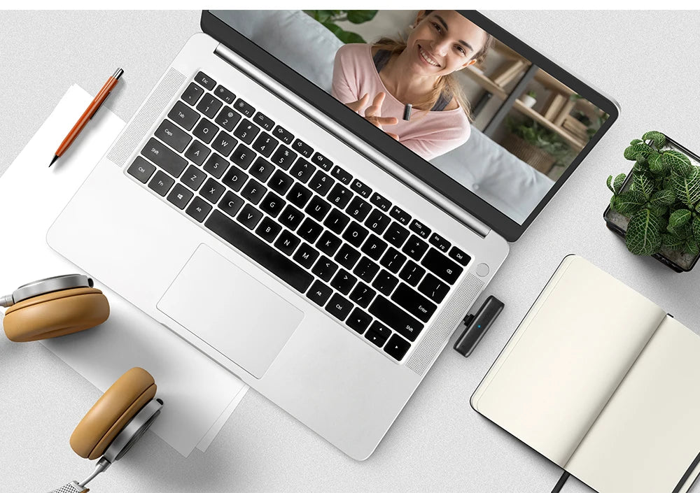 BY-WM3 Wireless Lavalier Lapel Microphone for iPhone Android DSLR Camera Laptop Computer Gaming Youtube Recording Streaming