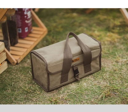 Camping Handbag Gas Tank Cutlery Tool Storage Bag Canvas Large Capacity Strong and Durable